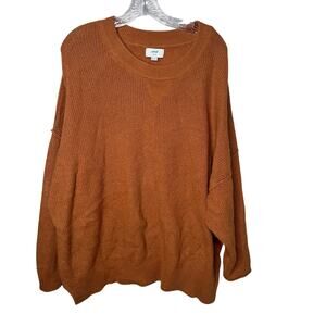 Aerie Oversized Knit Sweater Women’s XL Brown Pullover Long Sleeve Slouchy Cozy